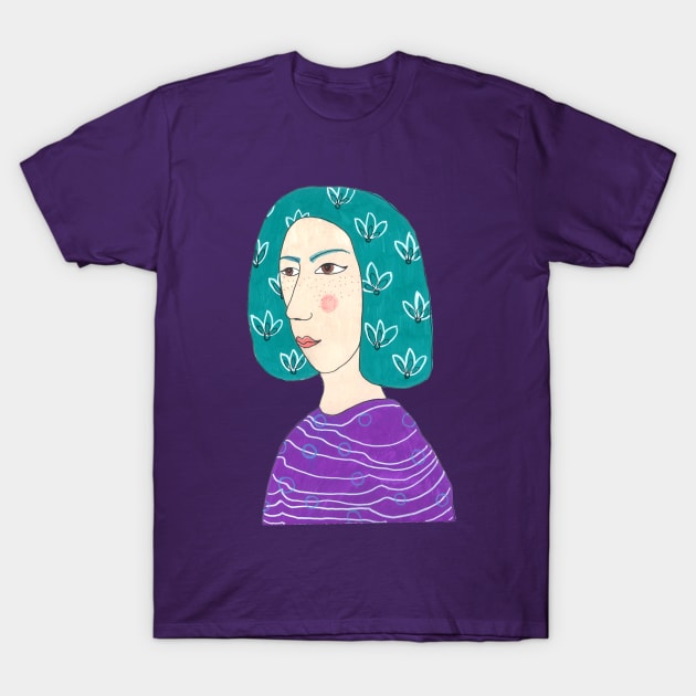 Random Portrait T-Shirt by DoodlesAndStuff